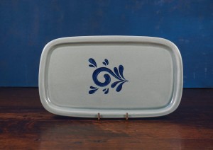 Patera ceramiczna kamionka glazura szara vintage