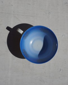Filiżanka porcelanowa niebieska vintage