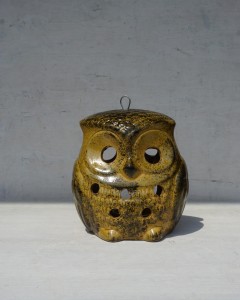 Sowa świecznik ceramiczny vintage