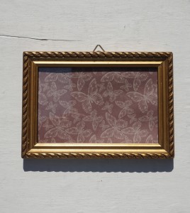 Rezerwacja Ramka drewniana złota IV vintage
