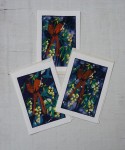 Karta pocztowa batik rajskie ptaki
