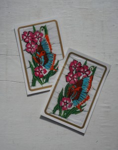 Karta pocztowa batik motyl