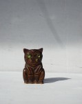 Kot naczynie drewniane vintage
