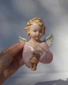 Anioł aniołek figurka dekoracja ścienna vintage