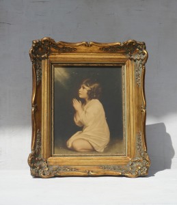 Rezerwacja Mały Samuel na modlitwie obraz wydruk portret vintage