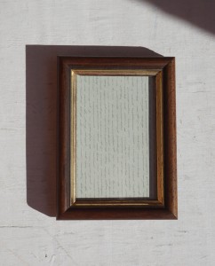 Ramka drewniana mała brązowa vintage