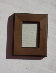 Ramka dekoracyjna drewniana brąz vintage