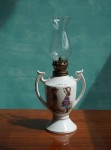 Lampka oliwna rysunek i napis atrapa vintage 